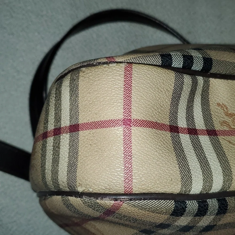 Burberry Large Haymarket Hobo Purse